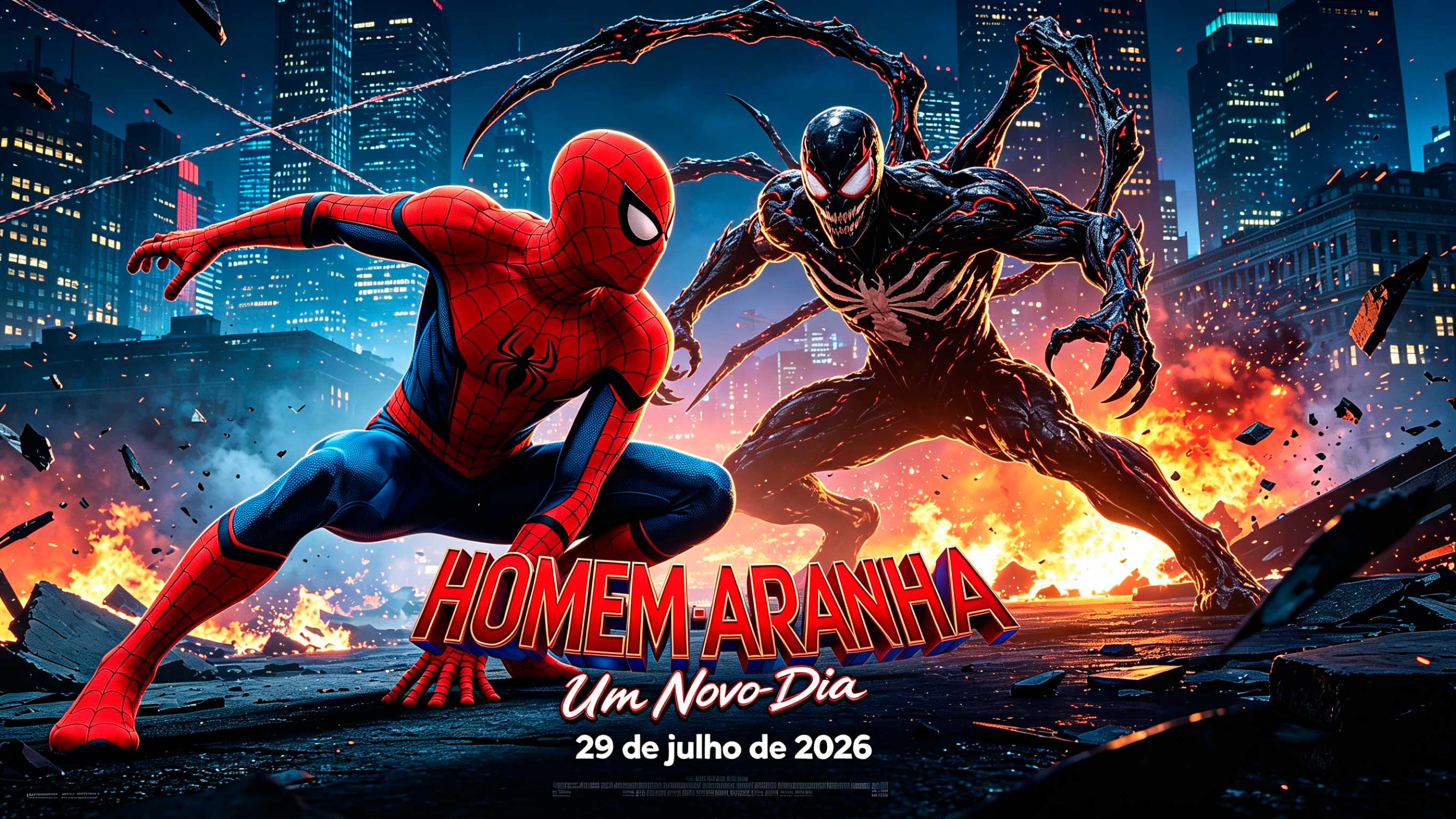 Quarto filme solo da franquia no Universo Cinematográfico da Marvel traz Tom Holland de volta ao papel principal, com estreia no Brasil em 29 de julho, duração de 145 minutos e enredo que se passa quatro anos após os eventos de Homem-Aranha: Sem Volta para Casa.